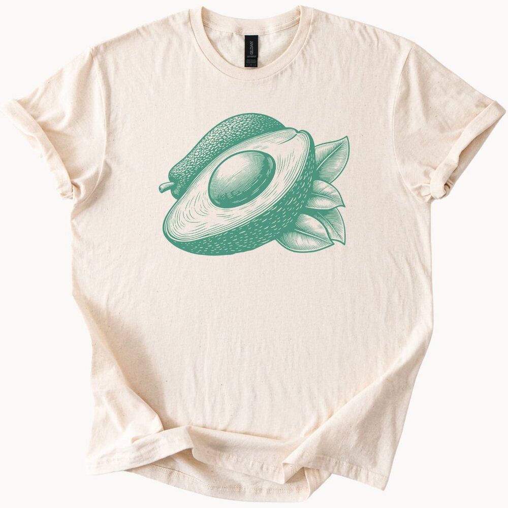 Avocado Graphic T Shirt Cute Green Fruit Tee Foodie Top